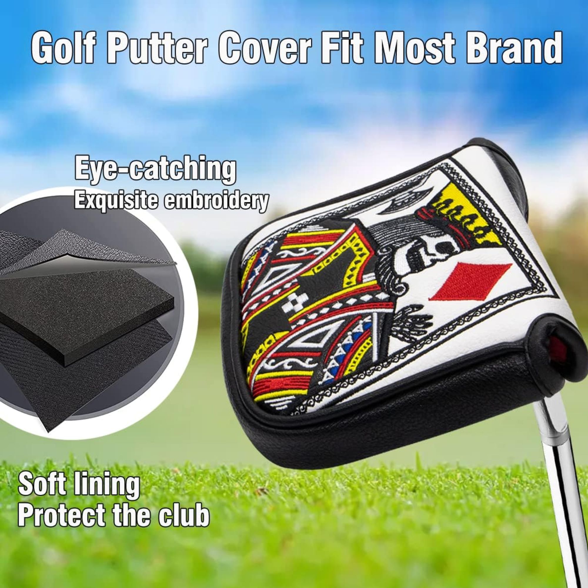 Mazo bordado King Of Hearts co - Golf Equipment And Accessories reseña y precio