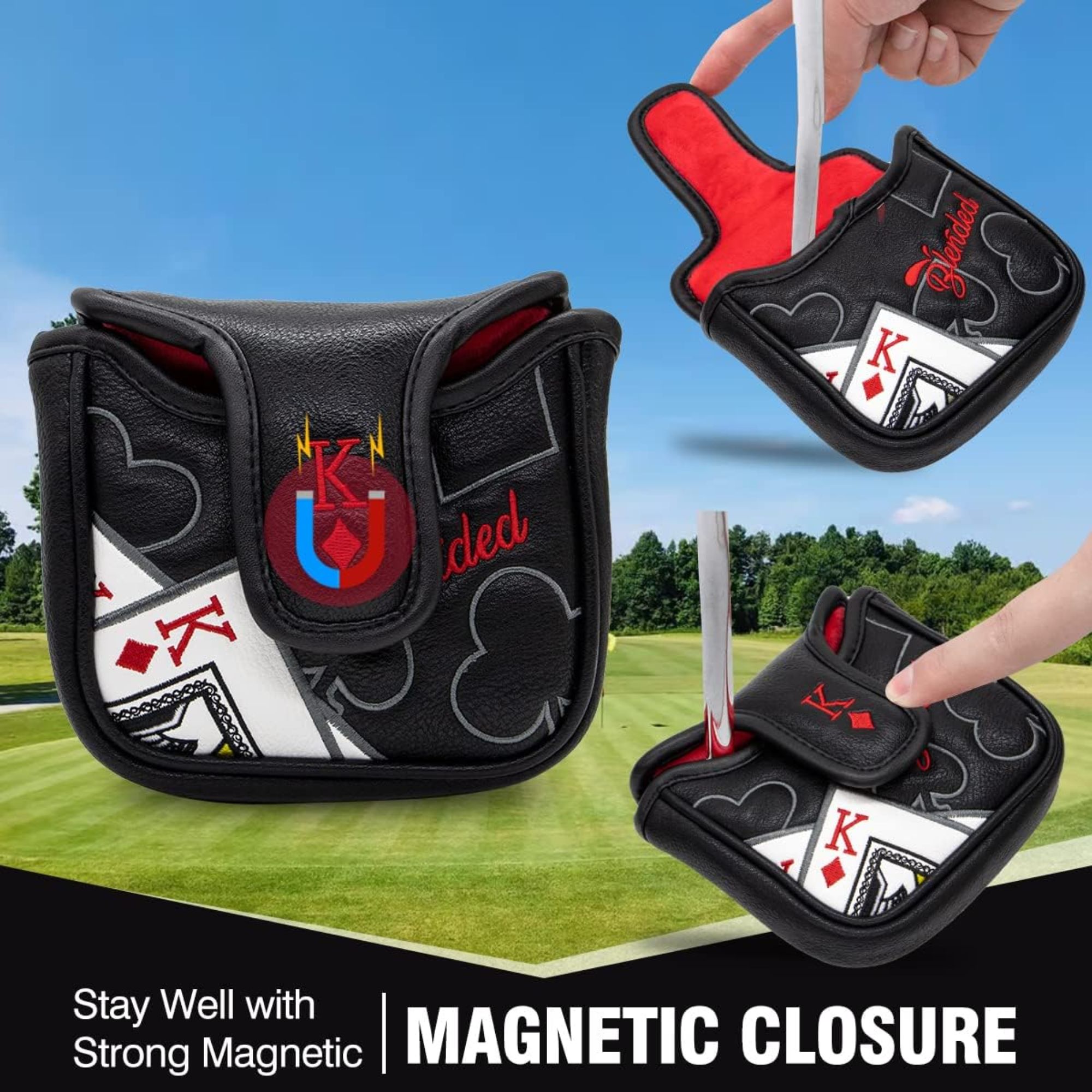 Mazo bordado King Of Hearts co - Golf Equipment And Accessories reseña y precio